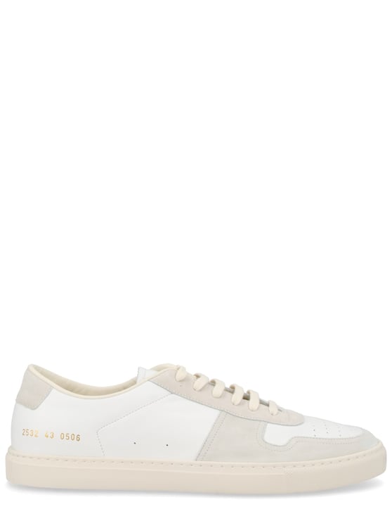 Common Projects White Bball Suede Overlays Low-Top Sneakers