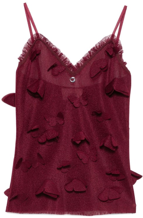 Coperni Burgundy Spaghetti Strap Top