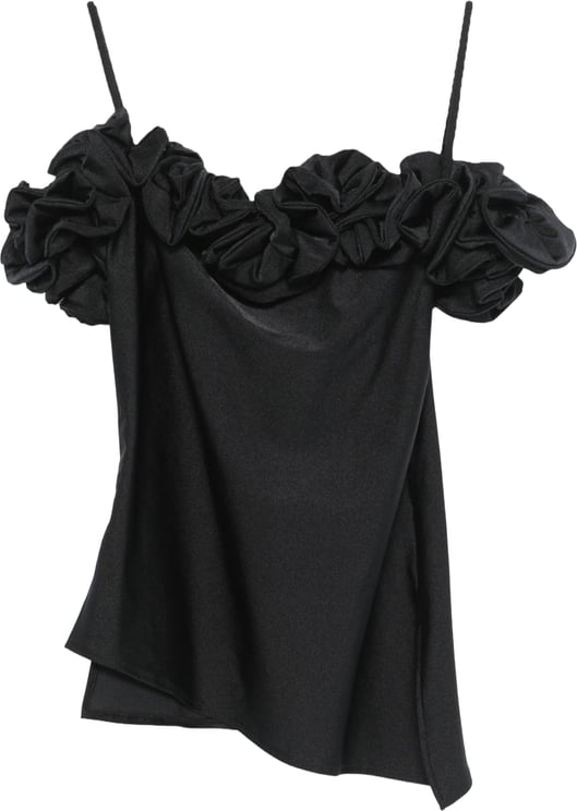 Coperni Off-Shoulder Top with Ruffled Neckline