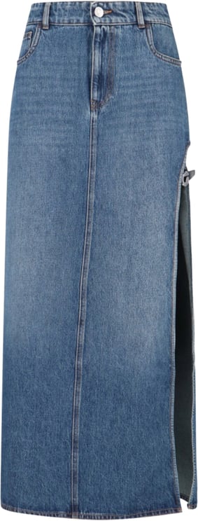 Coperni Midi Denim Skirt With Side Slit