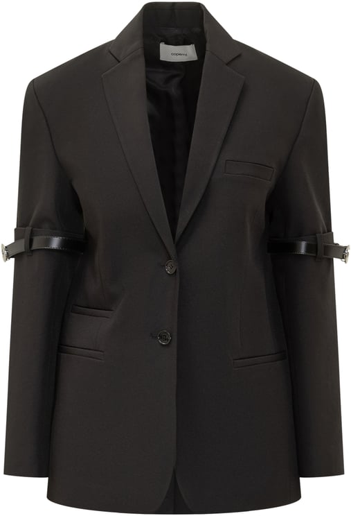 Coperni Coperni Blazer Nero con Dettaglio Cinturini