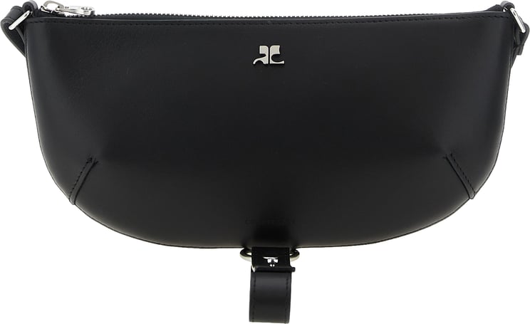 COURREGES Courrèges Black Calfskin Shoulder Bag