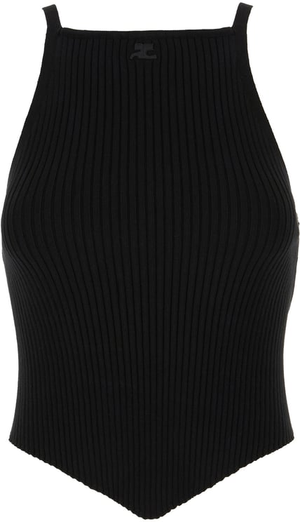COURREGES Courreges Black viscose blend top