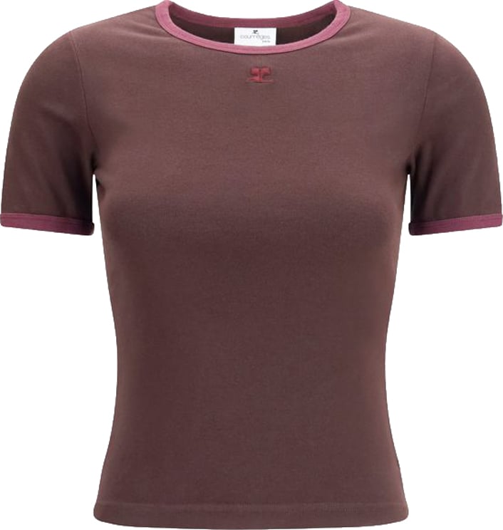 COURREGES Fitted Short-Sleeve T-Shirt With Elegant Logo Detail
