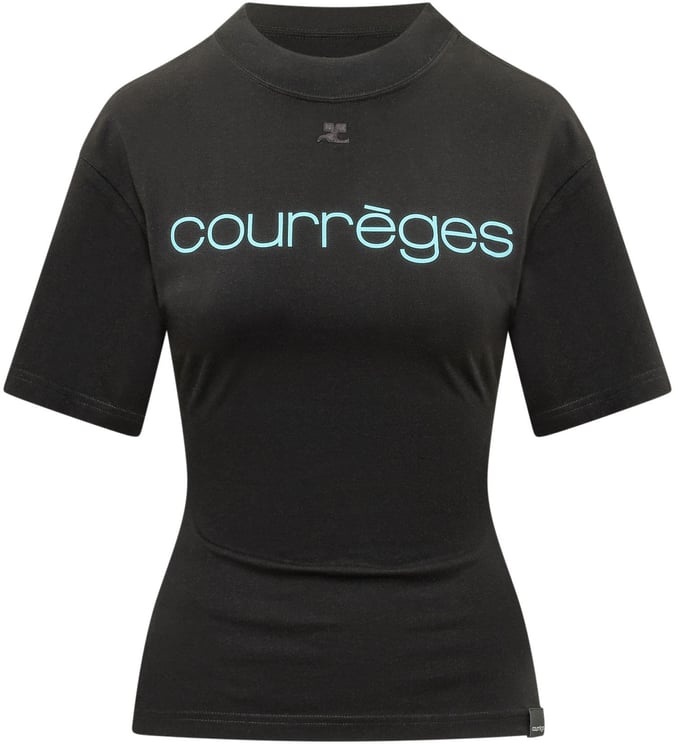 COURREGES T-shirt con Stampa e Linea Aderente