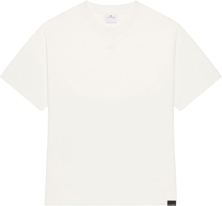 COURREGES White Crew Neck T-Shirt