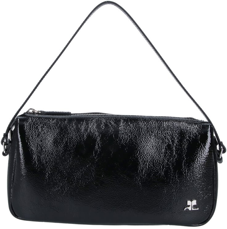 COURREGES Black Three Sixty Nubuck Shoulder Bag