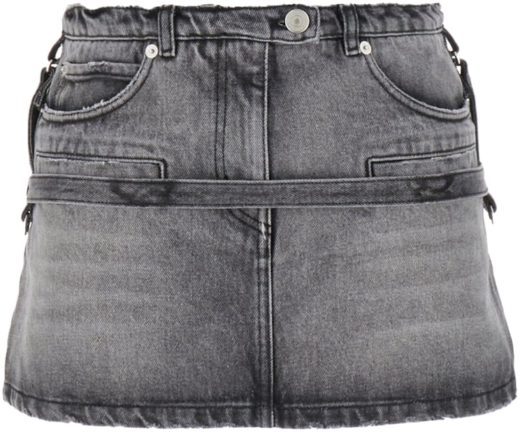 COURREGES Courreges Grey denim mini skirt