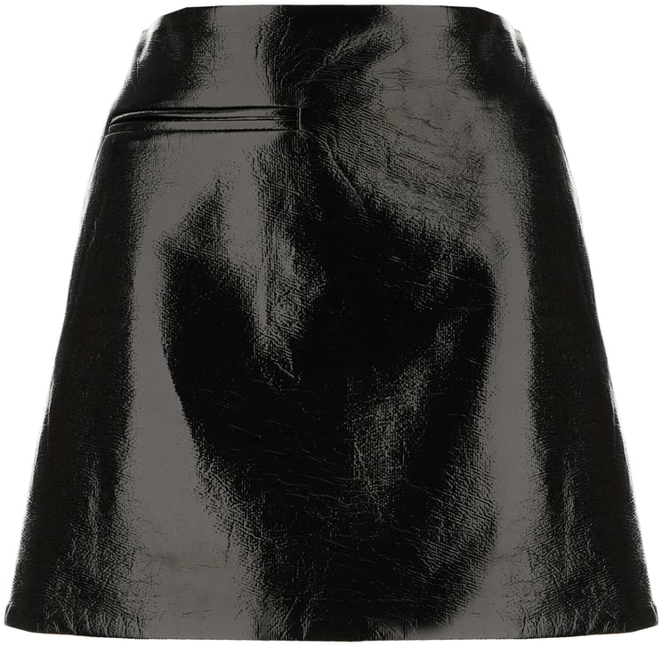 COURREGES Courreges Black synthetic leather mini skirt