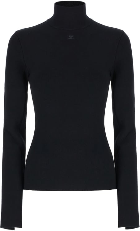 COURREGES Courreges Black viscose blend sweater