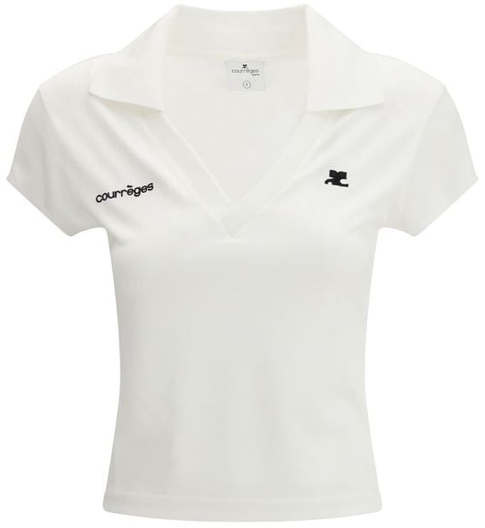 COURREGES Courrèges White Cotton Polo Shirt