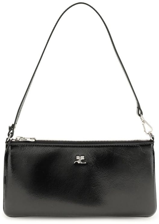 COURREGES Courrèges Black Cowhide Shoulder Bag