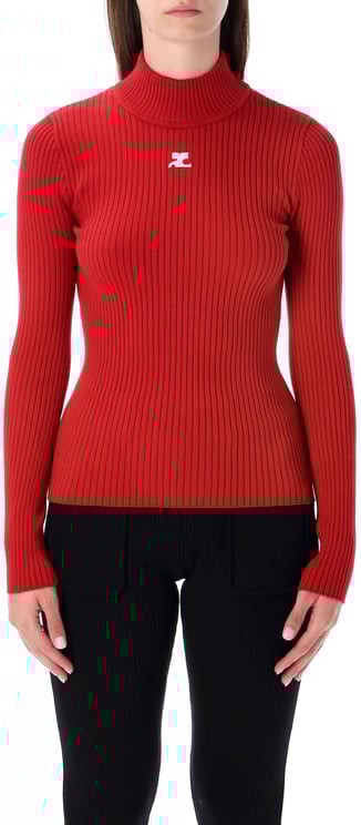 COURREGES Reedition Knit Ls Jumper Rosso