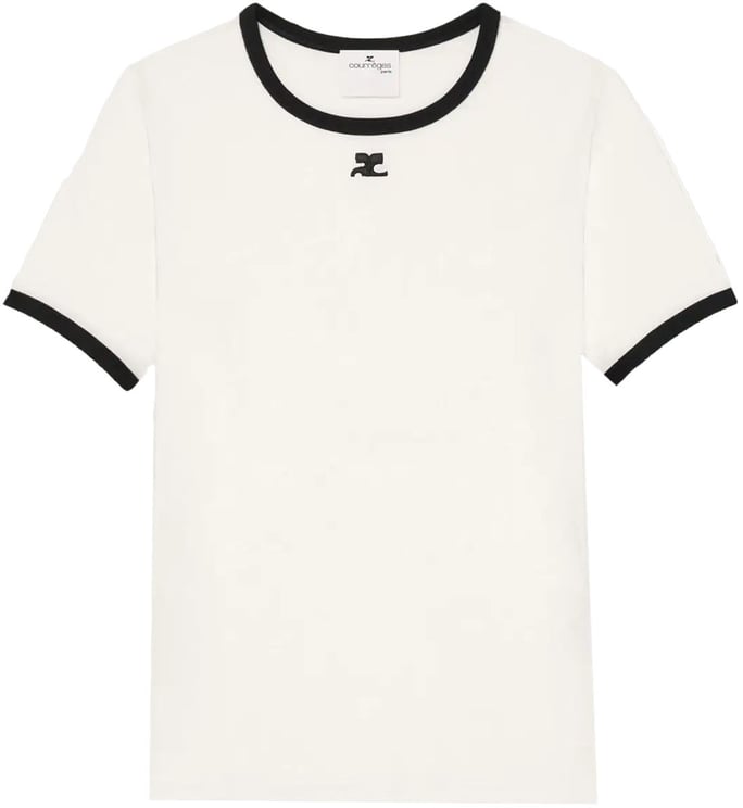COURREGES T-shirt Heritage wit/zwart