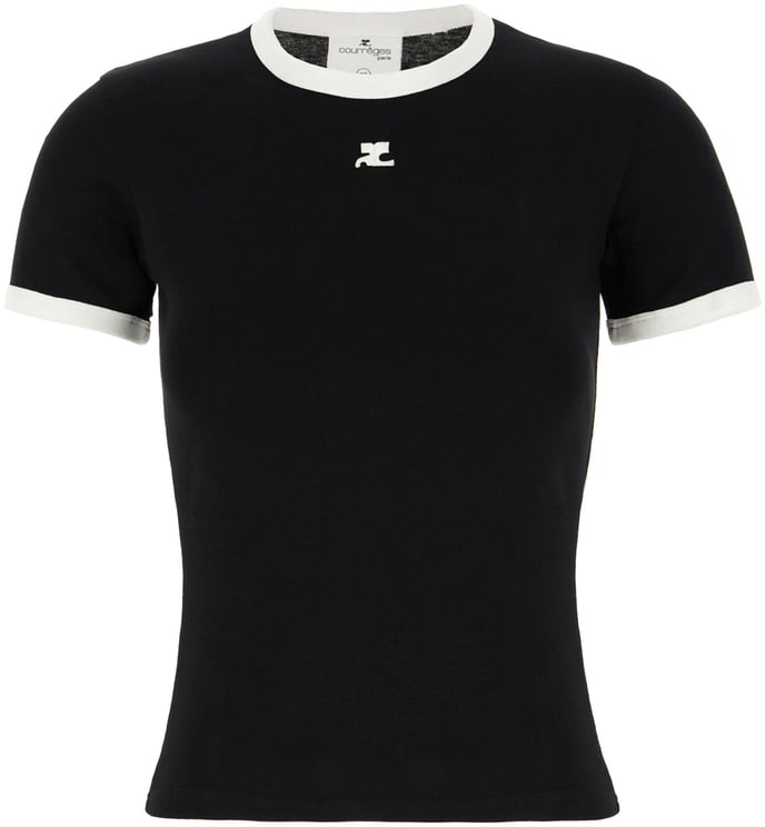 COURREGES Courreges Black cotton t-shirt