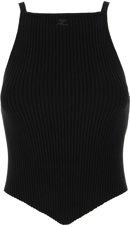 COURREGES Courreges Black viscose blend top