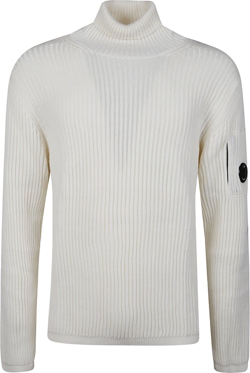 CP Company Re-wool Turtle Neck Sweater White