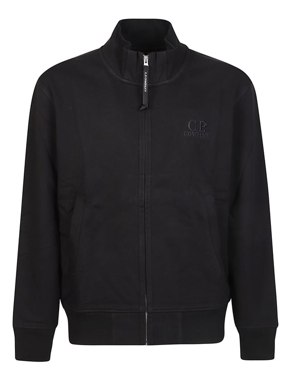 CP Company Full Zip Sweatshirt Black
