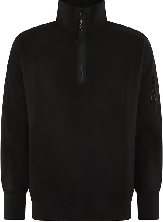 CP Company C.P.Company Heren Half-Zip Lens Sweater Zwart polo
