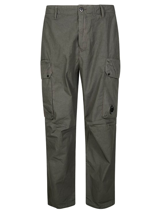 CP Company Green Cotton Straight-Leg Cargo Pants