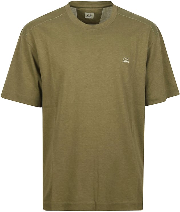 CP Company Plated Logo T-shirt Green