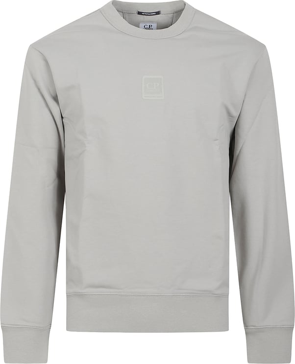 CP Company Light Grey Minimalist Crew Neck Sweater