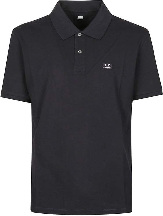 CP Company Short Sleeve Polo Shirt Blue