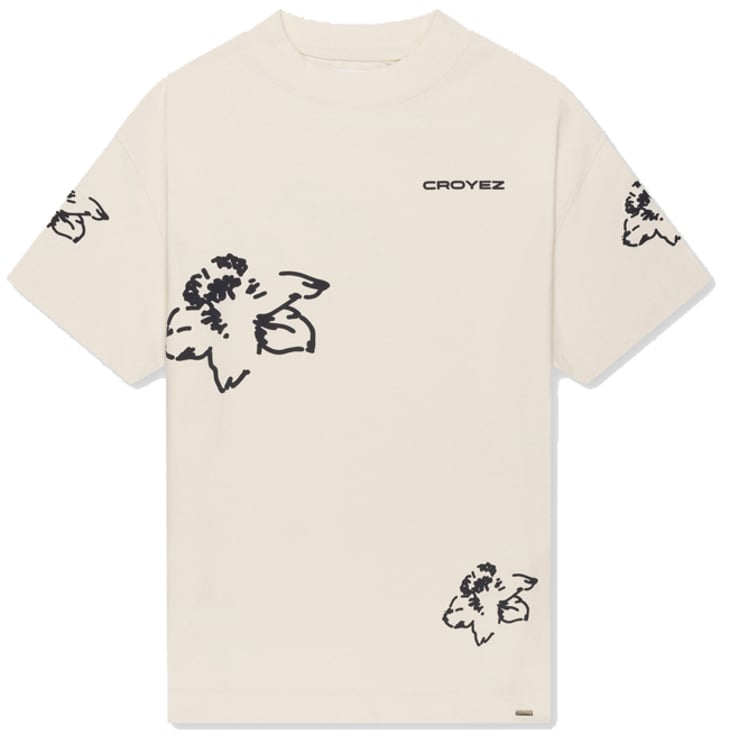 Croyez Croyez Initial Flower T-Shirt