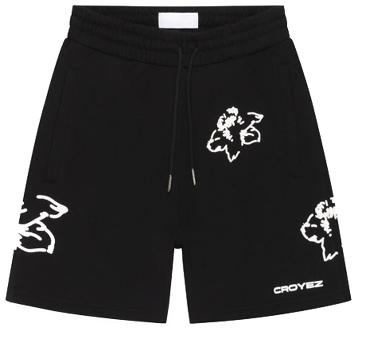 Croyez Croyez Initial Flower Shorts