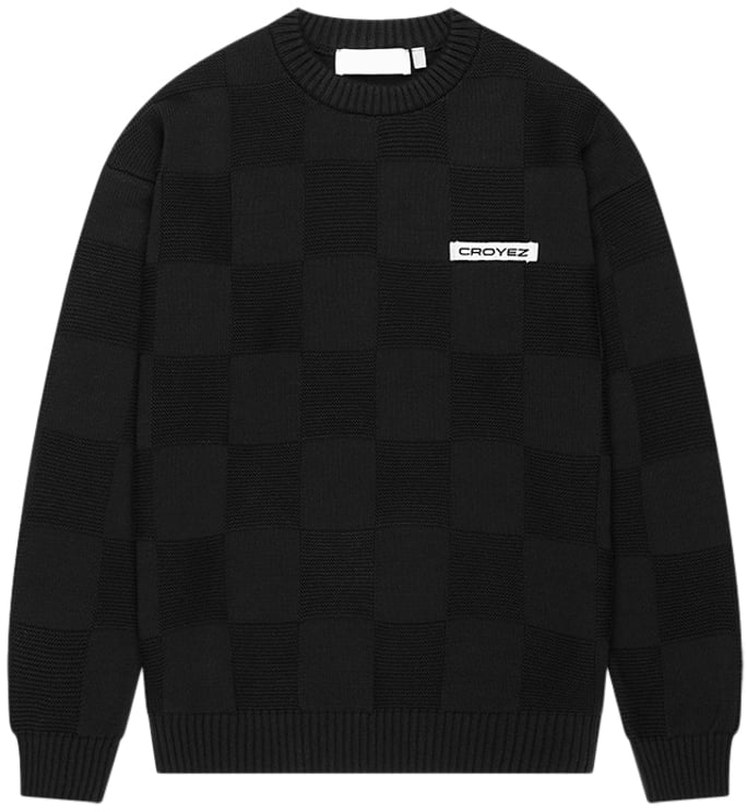 Croyez Croyez Checkerboard Knit Sweater