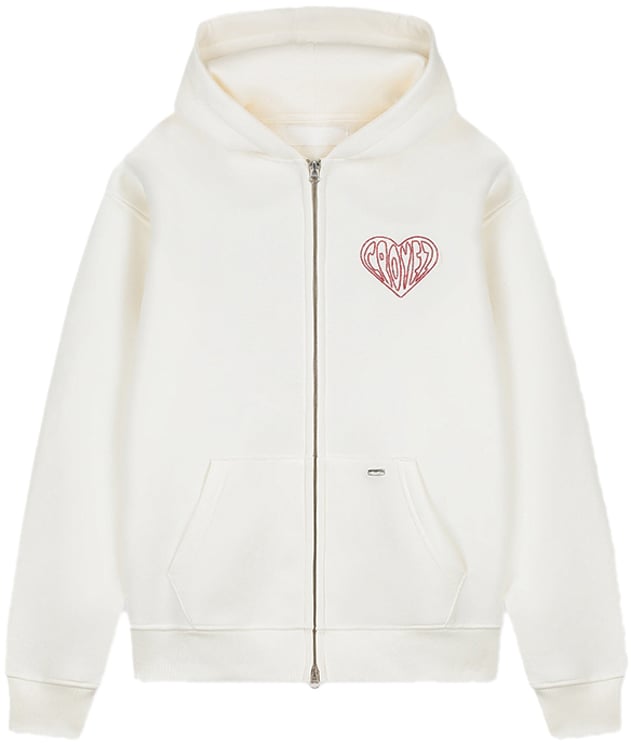 Croyez Croyez Stitched Heart Zip Hoodie