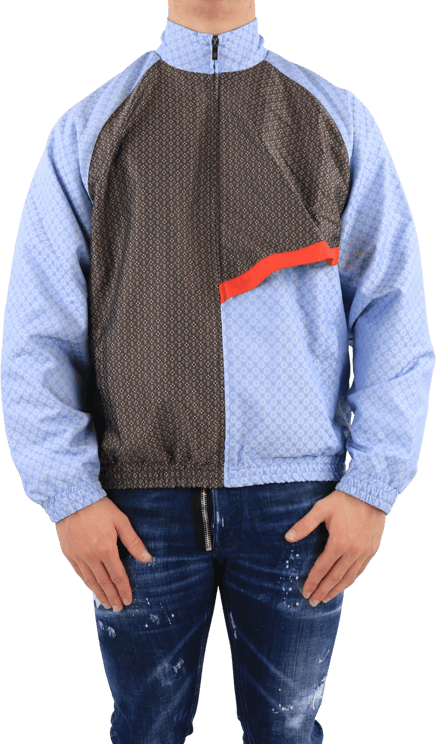 Daily Paper Heren Kasah Scarf Shirt Blauw/Bruin