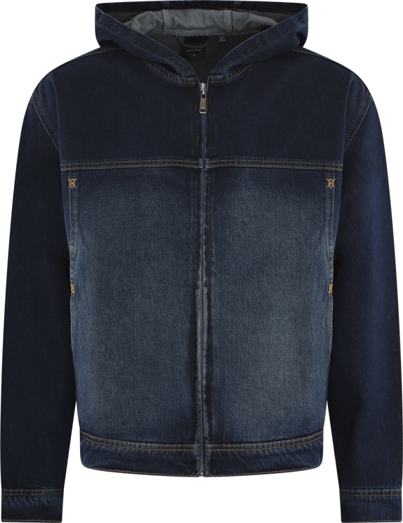 Daily Paper Heren Washed Denim Jacket Blauw