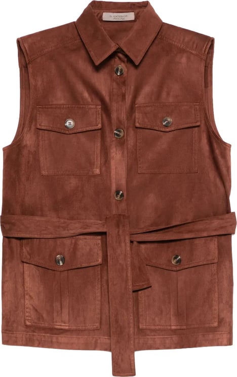 D-Exterior Tailored Sleeveless Gilet With Minimalist Design
