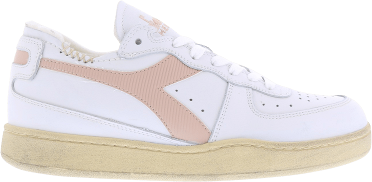 Diadora Dames Mi Basket Row Wit/Oudroze