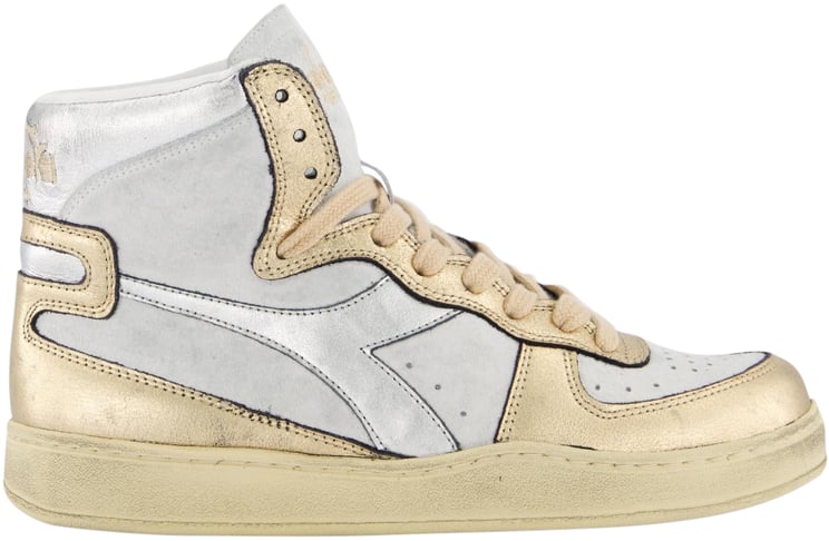 Diadora Dames Mi Basket Used Wit/Metallic