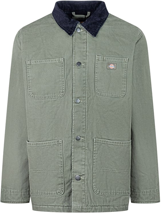 Dickies Dickies Giacca Verde con Colletto a Contrasto