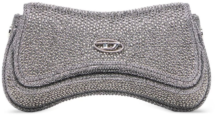 Diesel Curved Silver Bag
