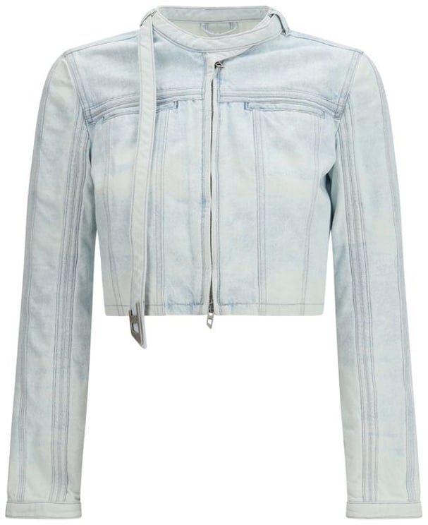Diesel Diesel Blue Cotton Biker Jacket