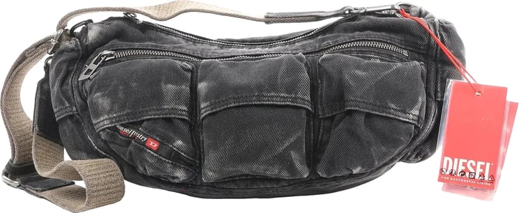 Diesel Diesel Multi-Pkts Multipocket Washed Denim Crossbody bag in Gray