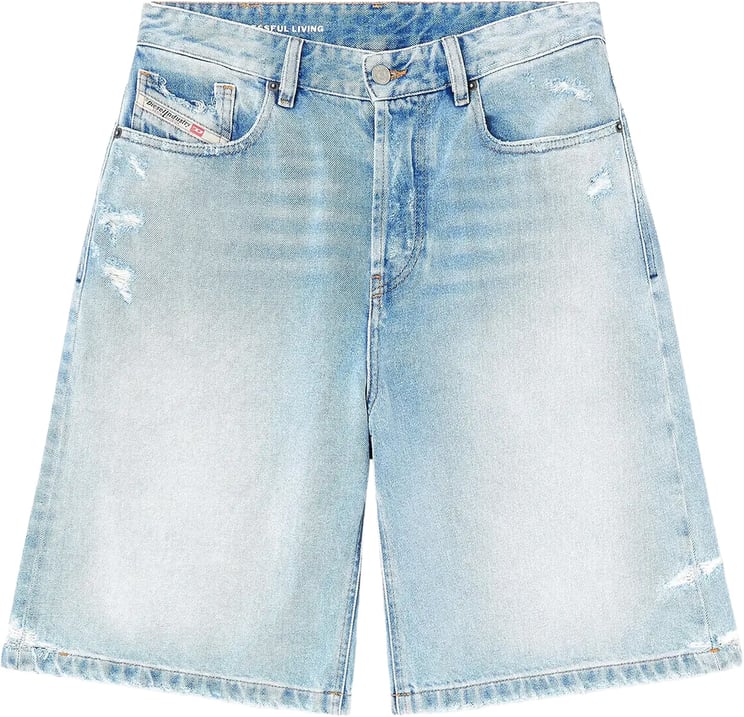 Diesel De-sire-short Destroyed Denim