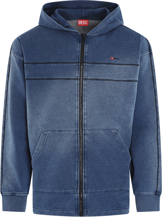 Diesel Heren S-Blaxt Zip Hoodie Blauw