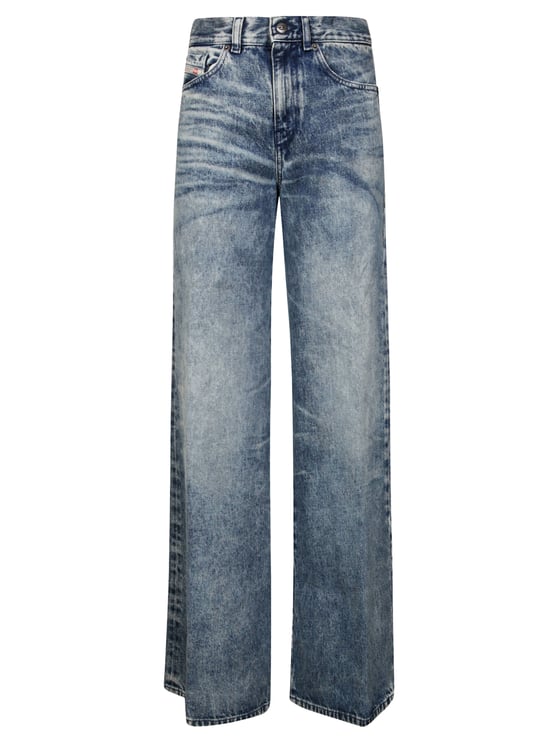 Diesel Straight-Leg Pants with Mid-Rise Waist and Minimalist Design
