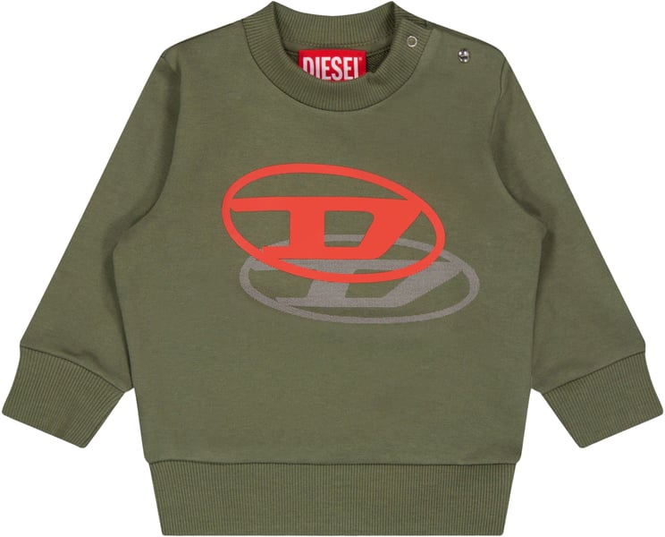Diesel Diesel Baby Jongens Trui In Army
