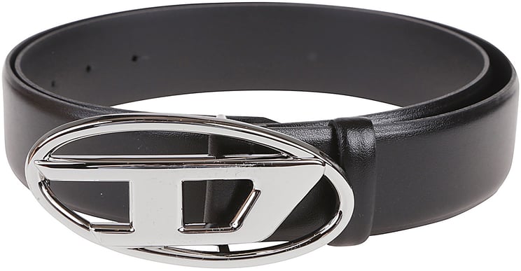 Diesel Oval D Logo B-1dr Belt Black