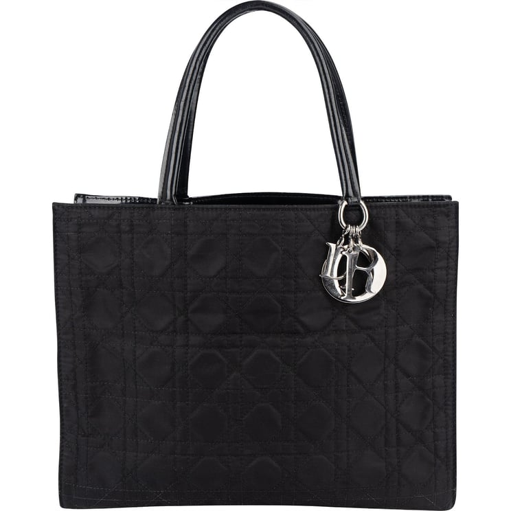 Dior Christian Dior Quilted Nylon Cannage Lady Dior Handbag
