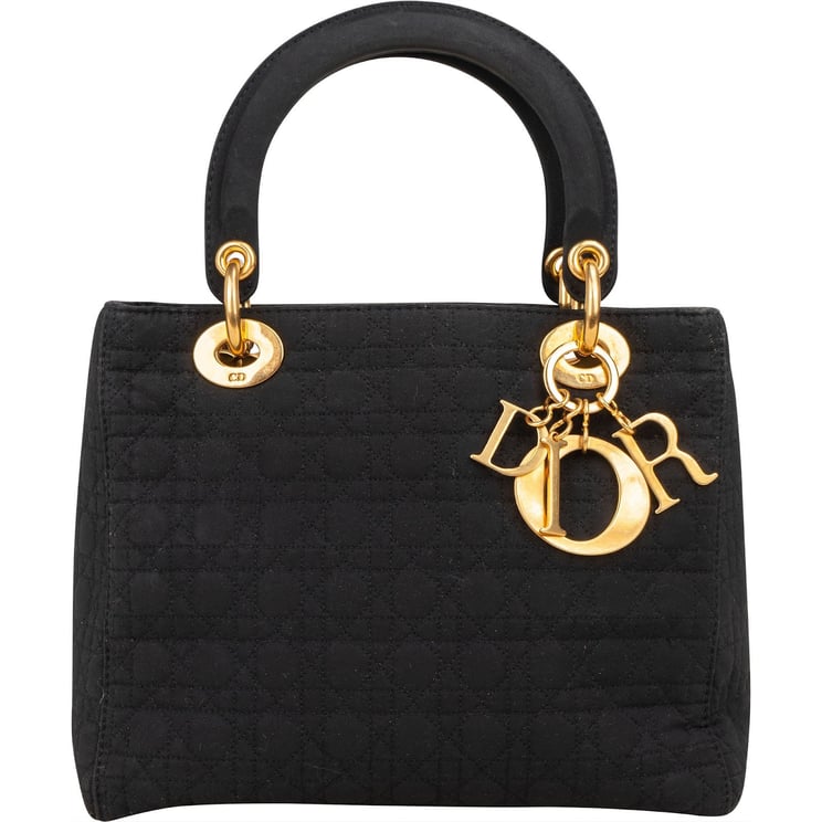 Dior Christian Dior Quilted Nylon Cannage Lady Dior Handbag