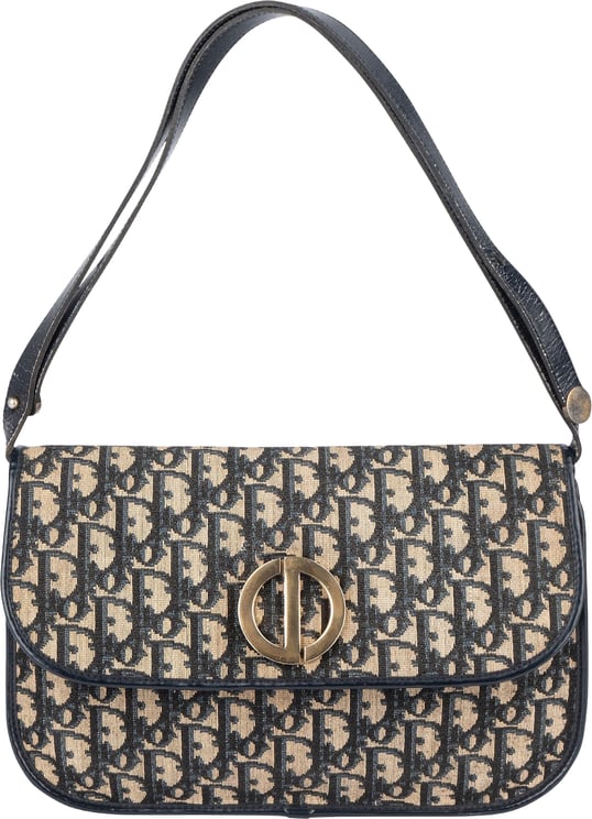 Dior Christian Dior Trotter Monogram Single Flap Shoulder Crossbody Bag