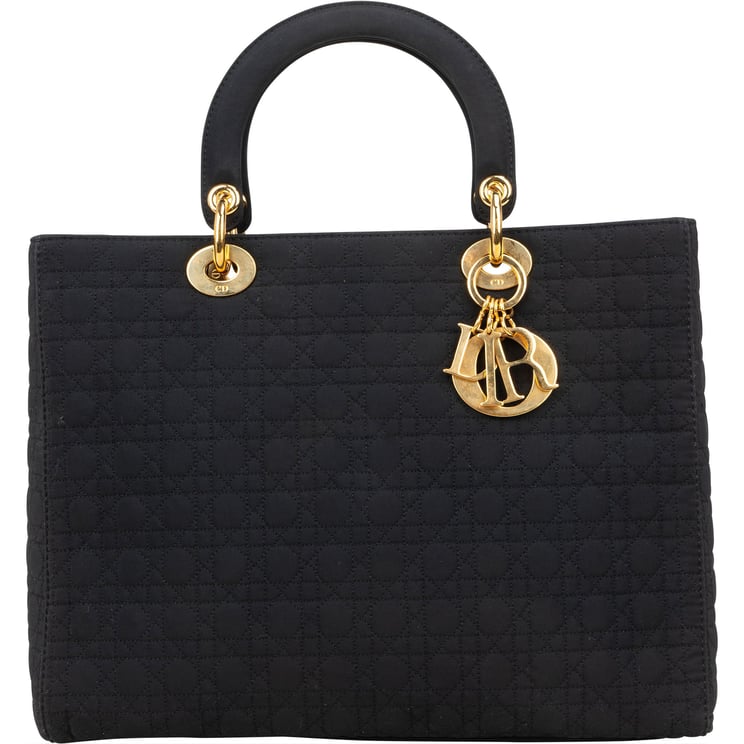 Dior Christian Dior Quilted Nylon Lady Dior Handbag