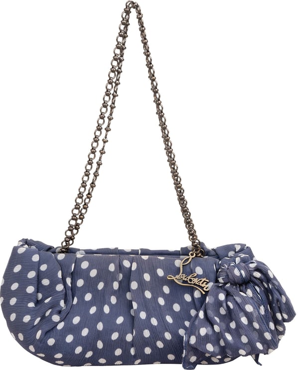 Dior Christian Louboutin Silk Polka Dot Loubie Shoulder Bag